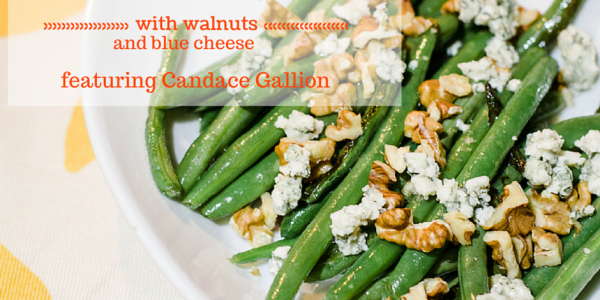Green Beans With Walnuts and Blue Cheese