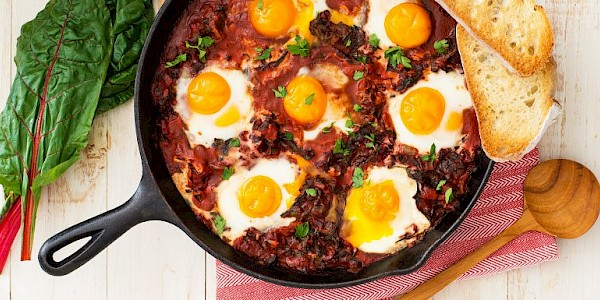 Fiery Baked Eggs