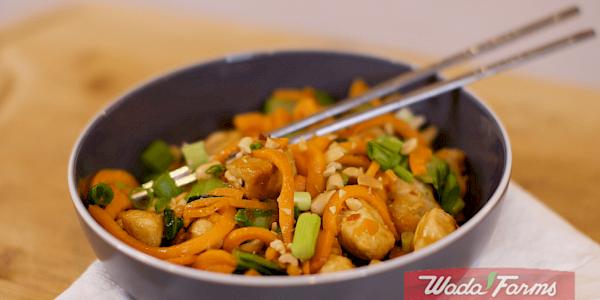 Thai Peanut Chicken and Sweet Potato Noodles