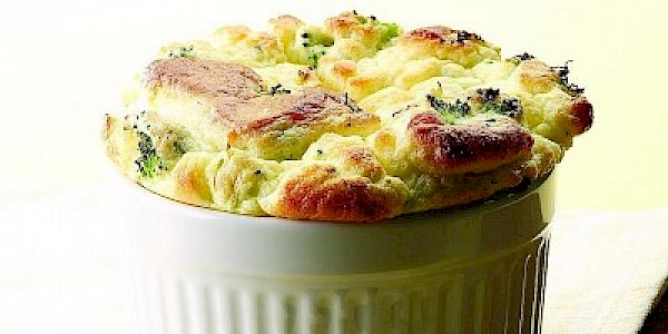 Broccoli & Goat Cheese Souffle
